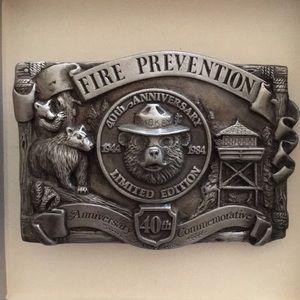 Hip Vintage Belt Buckle Smokey the Bear
